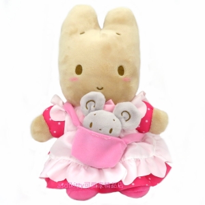 asdfkitty*茉莉兔背小老鼠造型絨毛娃娃/玩偶-8吋-日本正版商品