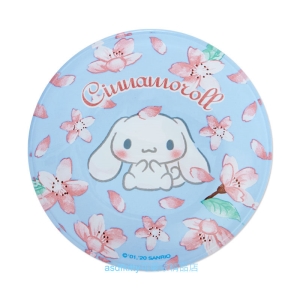 asdfkitty*大耳狗粉藍櫻花玻璃醬油碟/醬料碟/小碟子/點心皿/茶包盤/湯匙架-日本正版商品