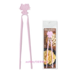 asdfkitty*日本製-KITTY粉紅色食物夾/料理夾/零食夾-夾洋芋片.吃零食不沾手