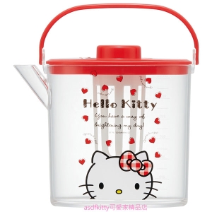 asdfkitty*KITTY耐熱泡茶壺/冷水壺-1.2L-冷泡茶.熱泡茶.麥茶都好用-日本正版商品