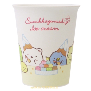 asdfkitty*日本san-x角落生物冰淇淋塑膠杯子-410ML-漱口杯/筆筒/筷筒-日本正版商品
