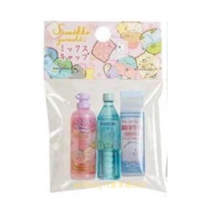 asdfkitty*日本san-x角落生物 粉紅星星 沐浴乳飲料牛奶 3入造型鉛筆蓋/鉛筆延長器/鉛筆套/鉛筆帽