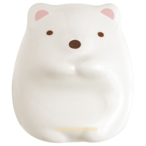 asdfkitty*日本san-x角落生物白熊造型陶瓷筷架-日本正版商品