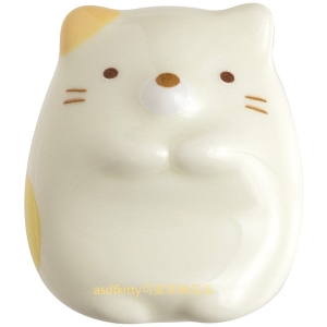 asdfkitty*日本san-x角落生物貓咪造型陶瓷筷架-日本正版商品
