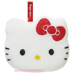 asdfkitty*KITTY頭型清潔海綿菜瓜布-日本正版商品