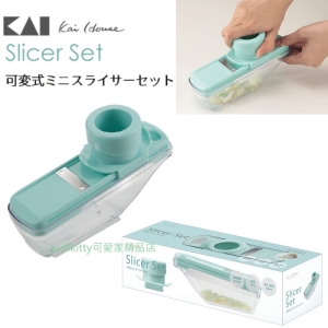asdfkitty*貝印 大蒜切片器＋剝皮器-厚度可調整-可切小黃瓜.蒜頭....-日本正版商品