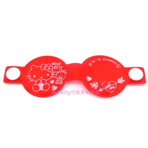 asdfkitty*KITTY紅色透明扣式防水姓名吊牌/姓名帶/姓名牌-2入-日本正版商品