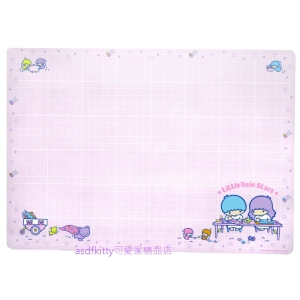 asdfkitty*雙子星長方形橡膠切割墊/切割板/桌墊/墊板-42*30公分-日本正版商品
