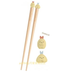 asdfkitty*日本san-x角落生物 炸蝦＋炸魚 造型筷子-有止滑圈-日本正版商品