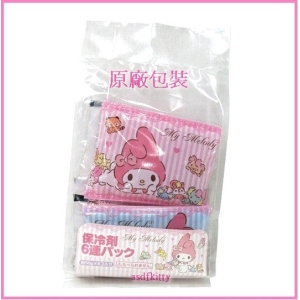 asdfkitty*美樂蒂6連保冷劑/保冰劑-保鮮食物或牙痛-發燒降溫-冰敷-日本製