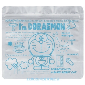 asdfkitty*哆啦A夢3層構造鋁箔夾鏈袋-5入-夾鍊袋/收納袋/藥品袋-耐冷防酸防潮-日本正版商品
