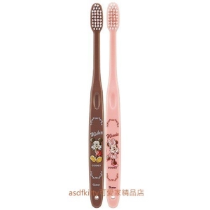 asdfkitty*迪士尼 米奇米妮 細毛牙刷-2入-日本正版商品