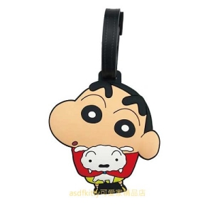 asdfkitty*蠟筆小新抱小白超大型姓名吊牌/行李吊牌-很大很明顯-書包.補習袋都可用-日本正版商品
