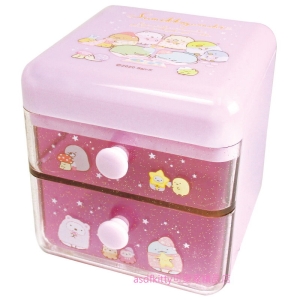 asdfkitty*角落生物睡衣派對桌上型小物收納抽屜/收納盒/置物盒-日本正版商品