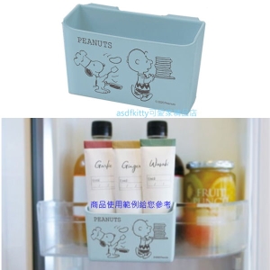 asdfkitty*SNOOPY史努比藍色冰箱門邊小物收納盒-單入-可收放醬料包.調味包...等-日本製