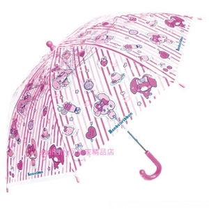 asdfkitty*蹦蹦兔透明罩兒童雨傘/直立傘-粉紅色-45公分-日本正版商品