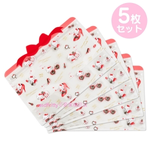 asdfkitty*KITTY有厚度透明夾鏈袋/口罩收納袋-5入-日本正版商品