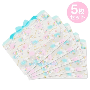 asdfkitty*大耳狗有厚度透明夾鏈袋/口罩收納袋-5入-日本正版商品