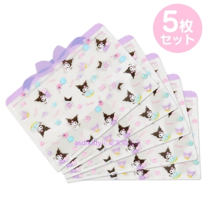 asdfkitty*庫洛米有厚度透明夾鏈袋/口罩收納袋-5入-日本正版商品