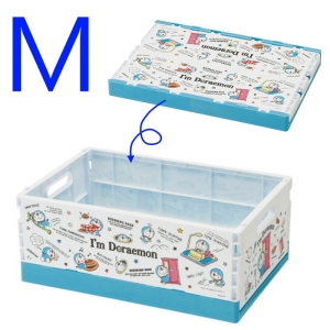 asdfkitty*哆啦A夢 可折疊收納箱/整理箱/置物箱-M號-可堆疊收納-日本正版商品
