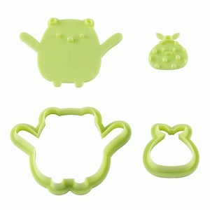 asdfkitty*貝印 角落生物 白熊長手臂＋包袱2入餅乾壓模型-抱堅果.鳳梨酥.壓起司-日本製