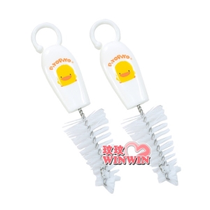 黃色小鴨GT-83435奶嘴刷(2入裝)可清潔奶嘴、奶瓶蓋、螺牙、細小配件~方便實用