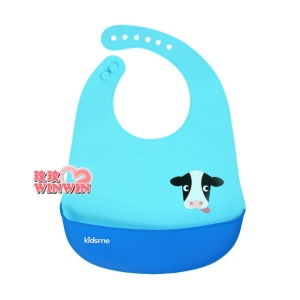 Kidsme 矽膠圍兜 No.120173，軟式防水圍兜， 防水、好攜帶