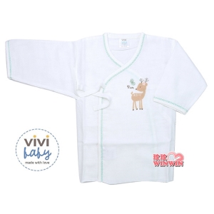 ViVibaby 小花鹿精梳棉肚衣，貓頭鷹精梳棉肚衣，ViVibaby紗布肚衣(一件裝