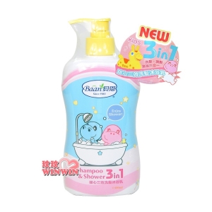 貝恩甜心三效洗髮沐浴乳400ML，門市經營，保證全新代理商公司貨
