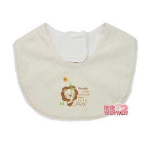 Simba小獅王辛巴有機棉嬰兒小圍兜S.5030，出生寶寶適用，特殊防水內層超透氣，天然有機呵護更安心