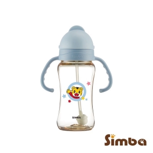 Simba 小獅王辛巴巧虎PPSU自動把手滑蓋杯 270ML，搭配導管珠，吸管可隨瓶身角度調整，360°皆可吸吮