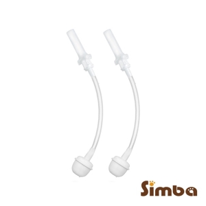 Simba小獅王辛巴 巧虎PPSU自動把手滑蓋杯替換吸管組(2入)可分解拆洗、消毒，定期替換不怕污垢累積K-1114