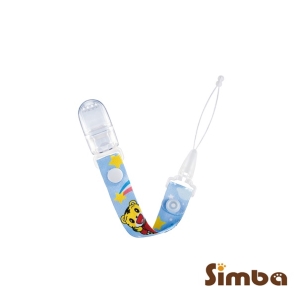 Simba小獅王辛巴巧虎夜光奶嘴帶，彈跳式固定夾， 緊密不傷衣布， 柔和夜光，不再摸黑找奶嘴