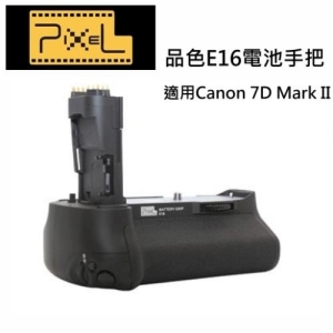 Pixel Vertax E16品色相機電池手把 For Canon 7D Mark II高階快門按鍵,矽膠撥盤,多向按鈕