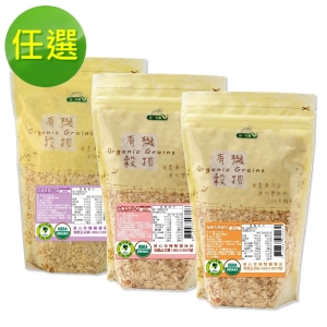 買1送1【統一生機】有機燕麥片(細/粗/大燕麥片/任選350g/包)
