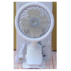 《省您錢購物網》全新~USB充電無刷 搖頭噴水霧夾扇/桌扇