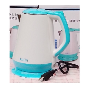 《省您錢購物網》全新~歌林Kolin 雙層防燙不鏽鋼1.5公升快煮壺(KPK-UD1519)＋贈大嘴猴魔鏡電子鬧鐘*1台