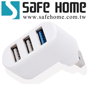 3-Port HUB 3.0*1 ＋ 2.0*2 可以180度旋轉，不需擔心方向，應用廣 平板、筆電好使用 UH306