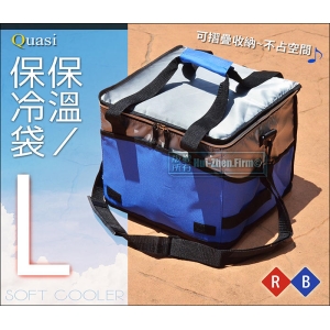 歐思樂 摺疊保鮮袋 保溫-保冷袋 L (大) 紅藍2色 釣魚.露營.料理保溫.手搖杯外送保冰