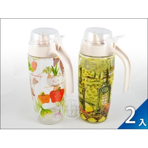 【2入】Quasi 玻璃油壺 (L) 500ml 油壺 油瓶 油醋壺 調料瓶