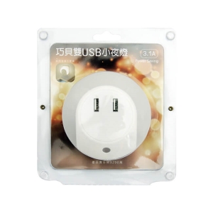 巧貝 雙USB 小夜燈 KTC-801