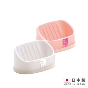 angee 日本製造 精緻濾水皂架(粉紅/白 顏色隨機) P-664