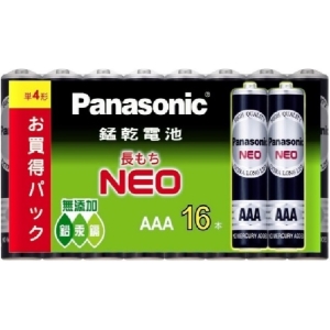 國際Panasonic 錳乾電池 4 號 16 入(長)