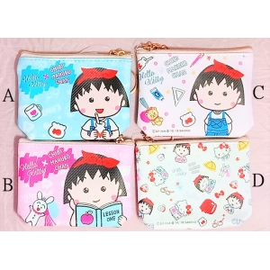 櫻桃小丸子+ HELLO KITTY鑰匙圈零錢包