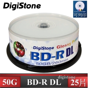 DigiStone A＋ 藍光 4X BD-R DL 50GB 亮面相片滿版可印片X25片