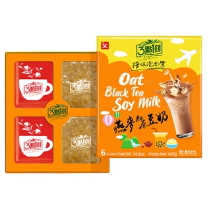 【3點1刻】陪你泡台灣_燕麥紅茶豆奶禮盒(6份/盒)