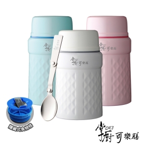 掌廚-316不鏽鋼真空燜燒罐670ML(附湯匙)  (24入)