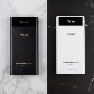PISEN品勝行動電源 20000mAh/LCD顯示/雙USB輸出/黑白兩色可選/全新品