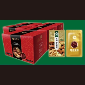 五福綜合堅果禮盒/家庭號/小包裝/五盒裝(附塑膠袋)【i郵箱取貨】