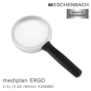 【德國 Eschenbach】2.4x/5.6D/85mm mediplan ERGO 德國製齊焦非球面放大鏡 266885